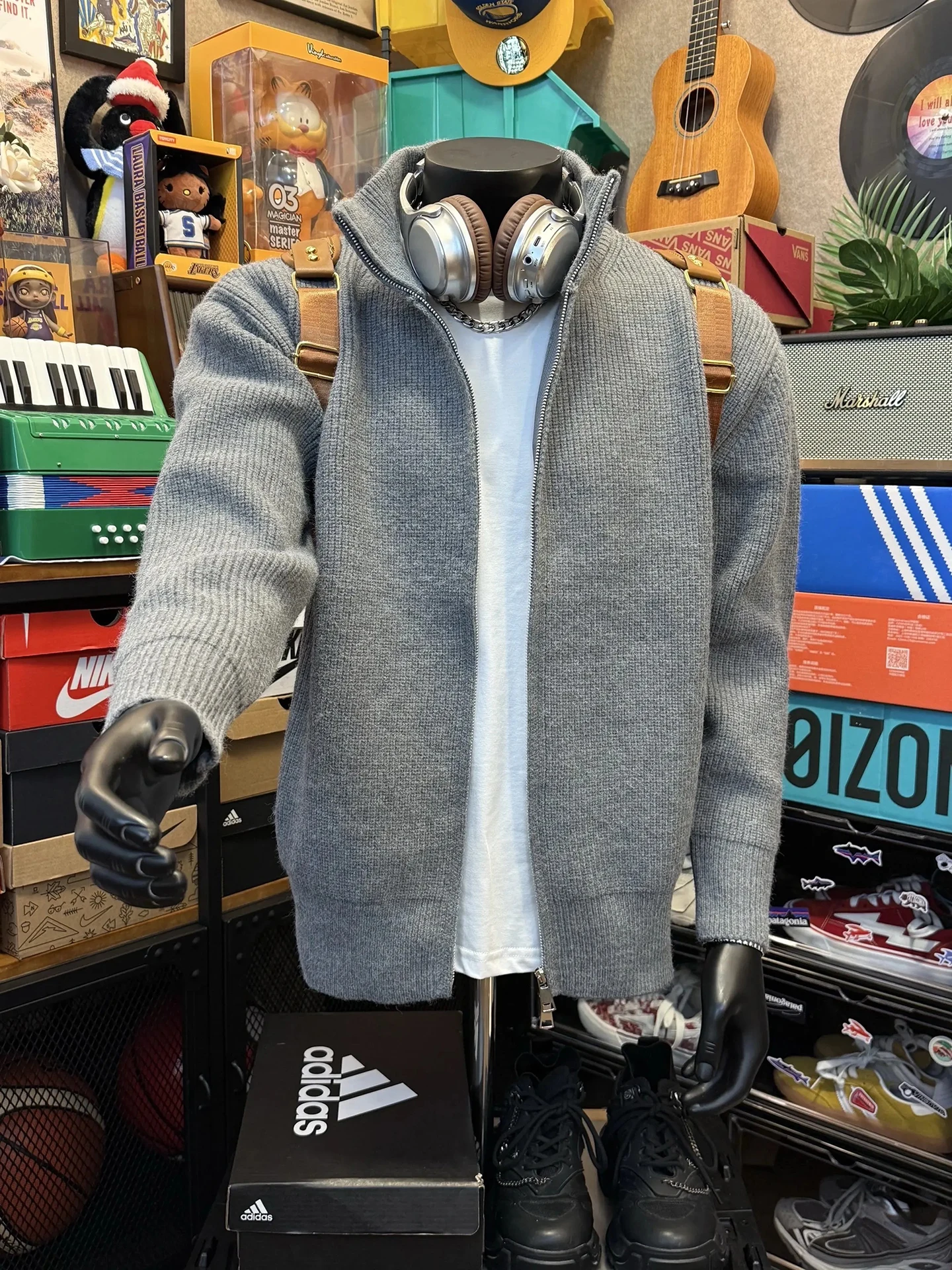 

Cleanfit ey Zipper Men's Sweater Casual American Sle Lazy Faion Knitted Cardigan Polyester Fiber Autumn Winter Coat