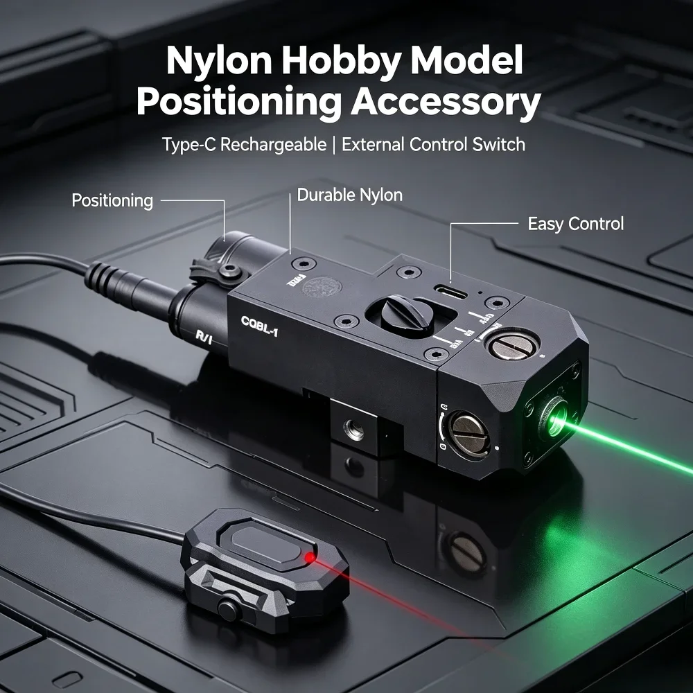 CQBL-1 Nylon Hobby Model Positioning Unit Type-C Rechargeable with External Remote Control Switch Rail Mount Accessory