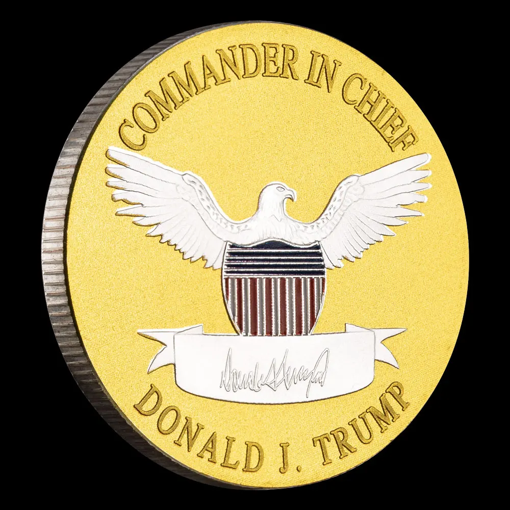 2024 SAVE AMERICA Commemorative Coin American Eagle Commander In Chief DONALD J. Trump Coins