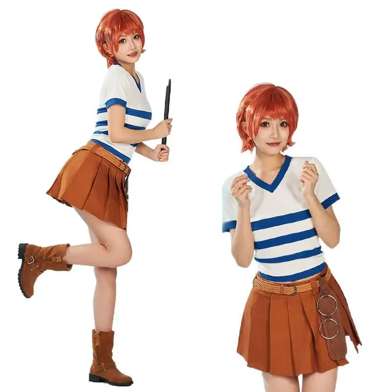 

Аниме Нами Косплей Костюм Повседневная футболка Юбка Униформа Ролевые игры Новинка Женская одежда Хэллоуин Карнавальное вечернее платье