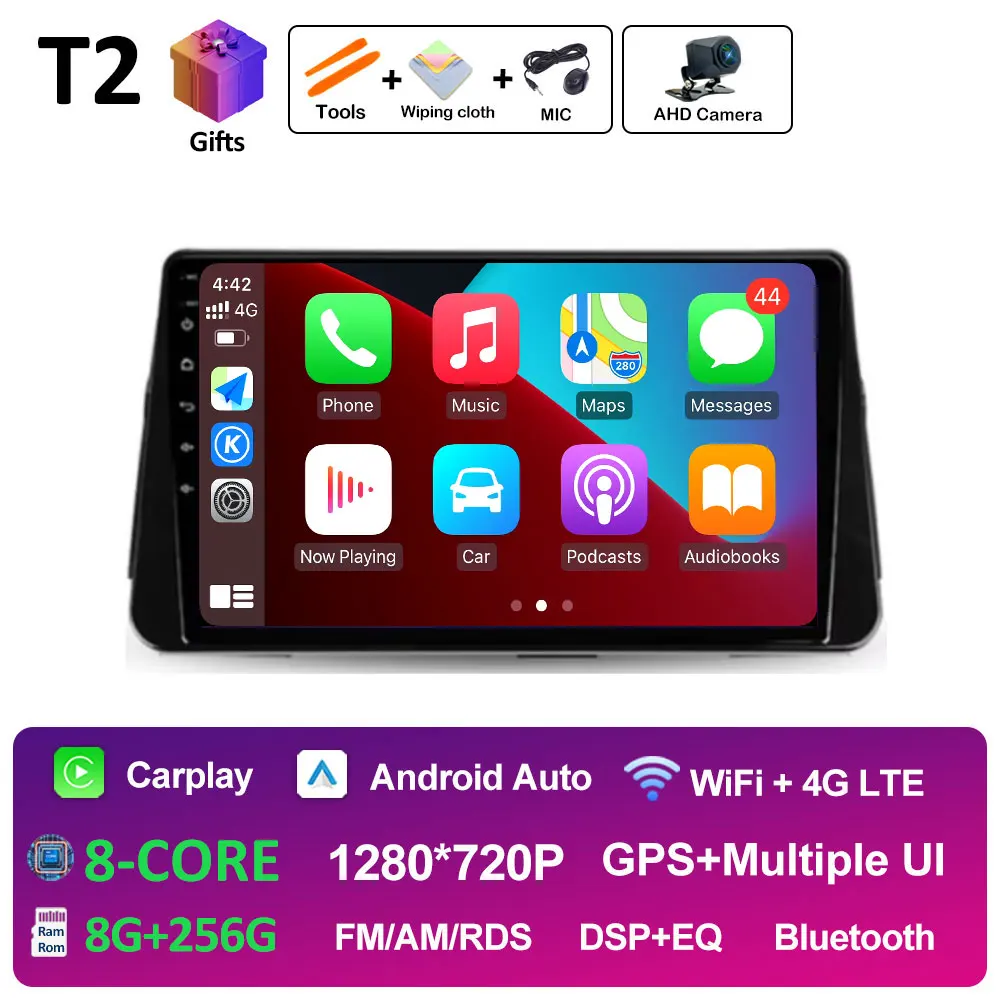 Android 14 Draadloze Carplay Auto voor NISSAN MICRA KICKS 2017 2018 2019 Autoradio Multimedia Videospeler 4G Navigatie GPS BT