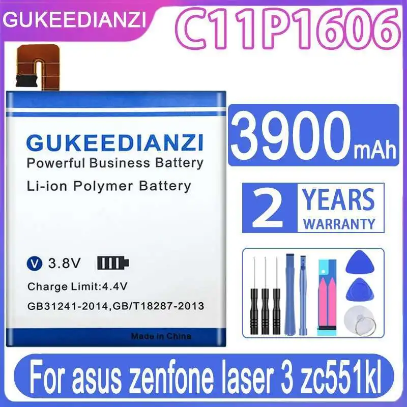 

Аккумулятор высокой емкости 3900 мАч для мобильного телефона Asus Zenfone Laser 3 Zc551kl C11P1606