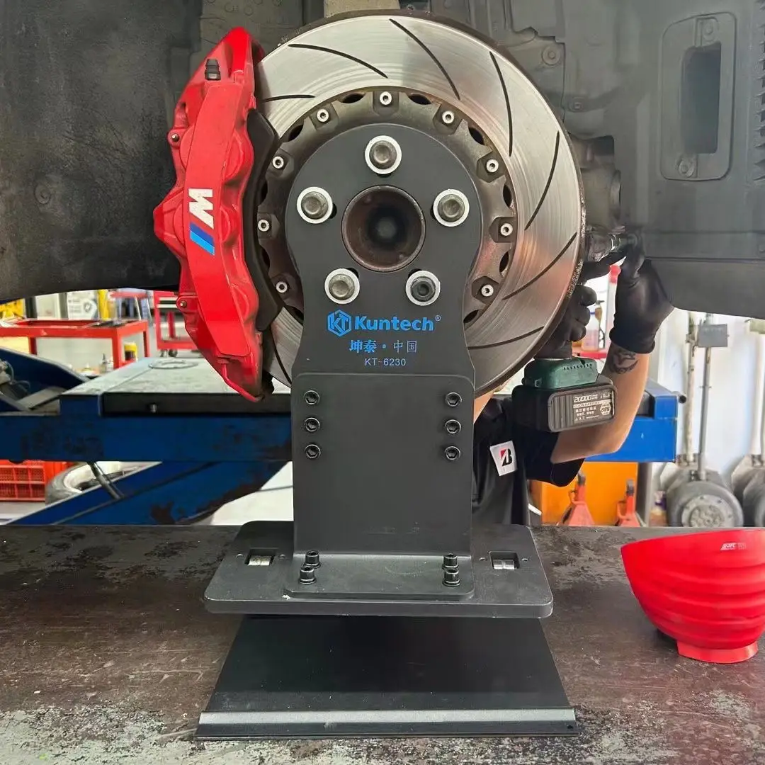 4-Wheel Alignment Diagnostic Tool with Aluminum Steel Suspension Bushing Strain Relief and Adjuster Pull Line Reset Feature