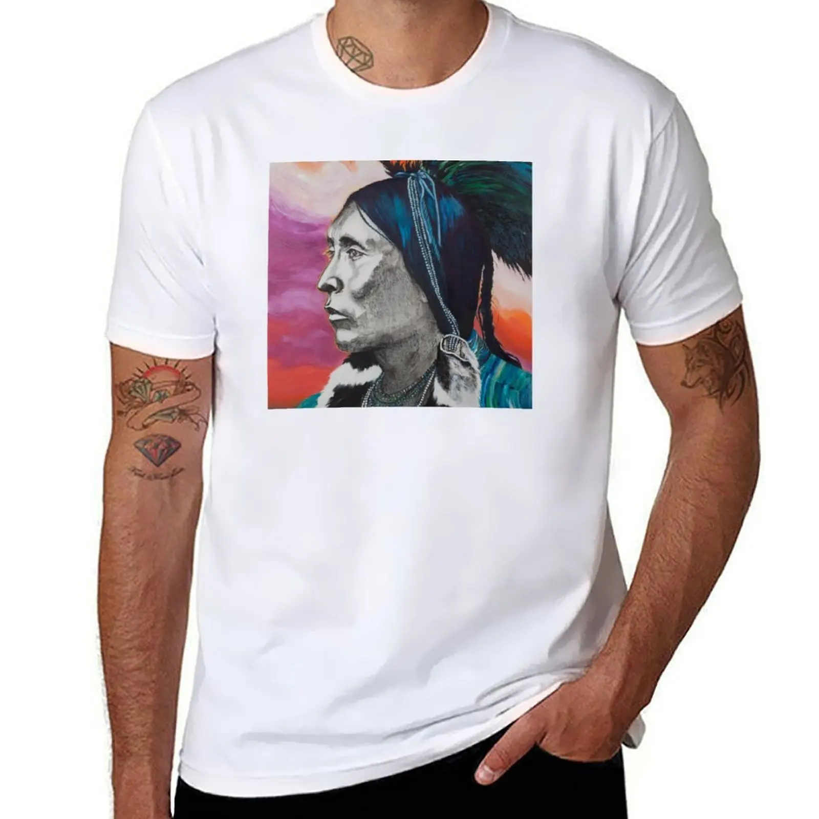 

Nickel Icon - Indian Chief T-Shirt cotton t shirt pack t shirts for man cotton soft T-Shirt