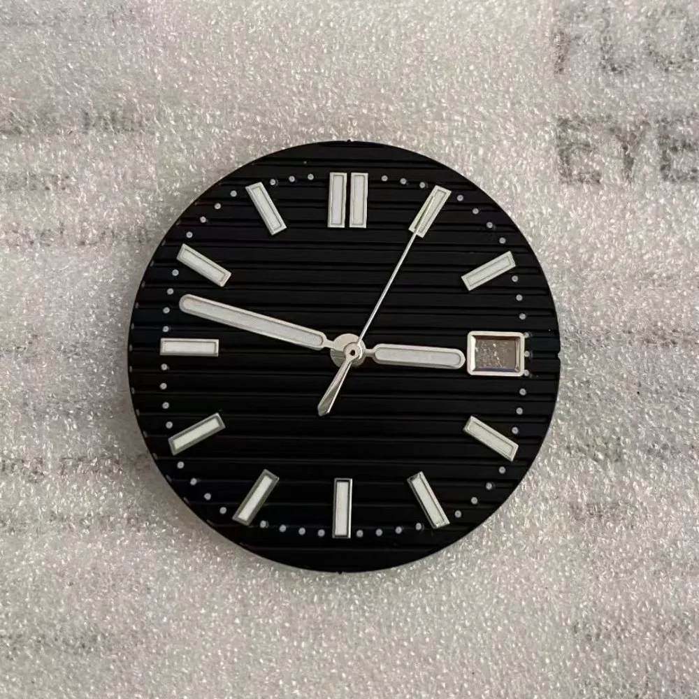 30,5 mm NH35 quadrante S verde luminoso modificato quadrante S lancette dell'orologio per Nautilus PP adatto per parti di orologi con movimento NH35 NH36 NUOVO