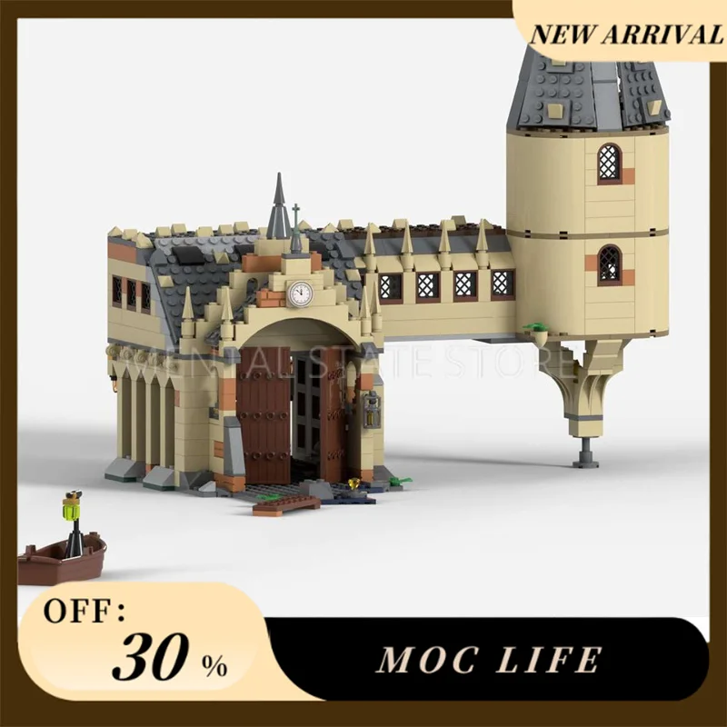 NEW 694PCS Customized MOC magic Movie Harrying Winter Village Castle Building Blocks Bricks DIY Creative Assembly Holiday Gifts