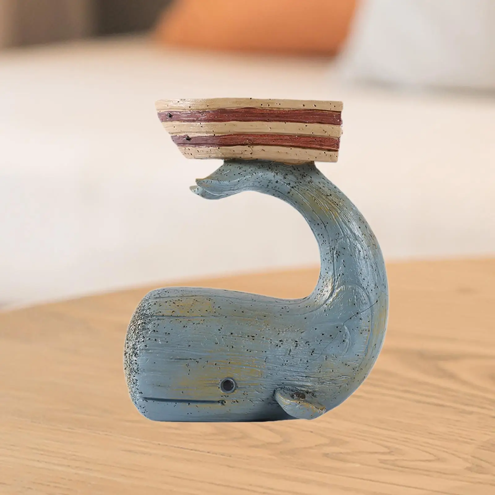 

Whale Sculpture Beach Coastal Themed Birthday Gift Retro Design Ornament Ocean for Entrance Office Desktop Bedroom Living Room