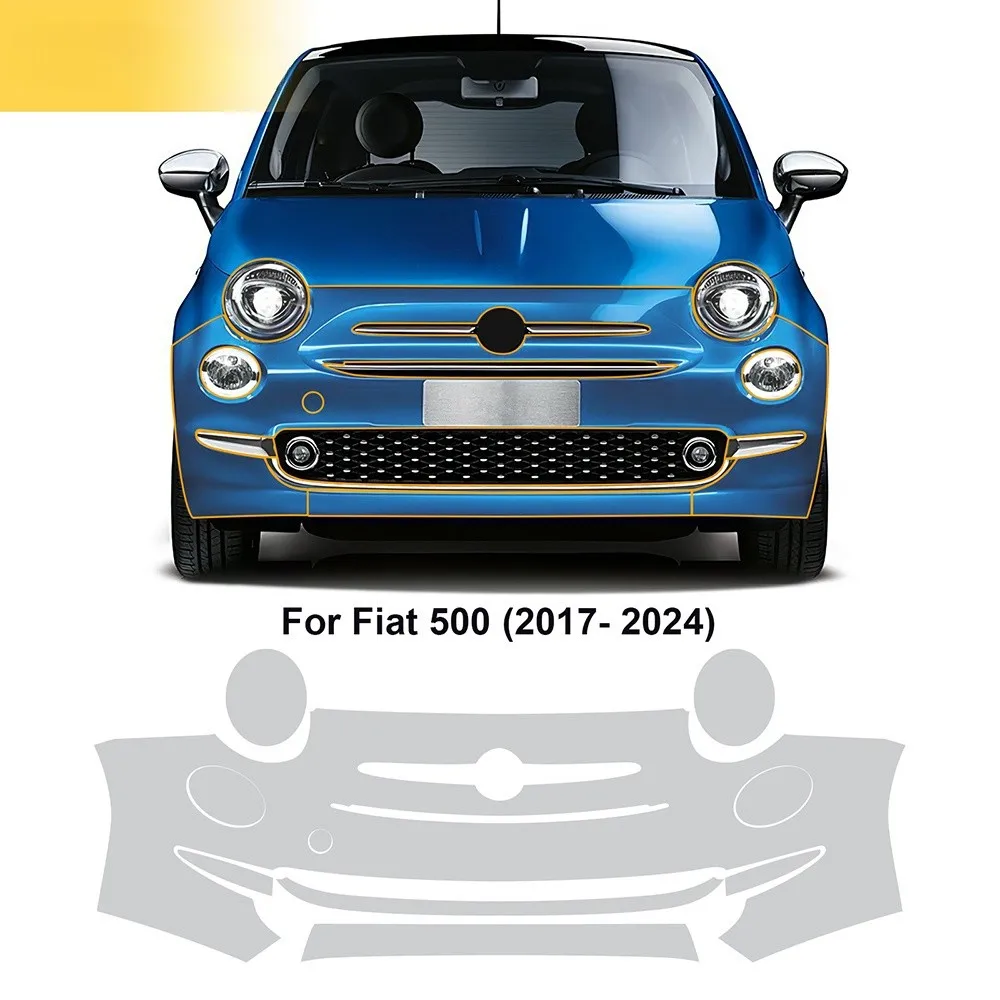 

Для Fiat 500 2017 2018 2019 2020 2021 2022 2023 ТПУ наклейка на кузов автомобиля устойчивая к царапинам Защитная пленка для защиты краски пленка PPF