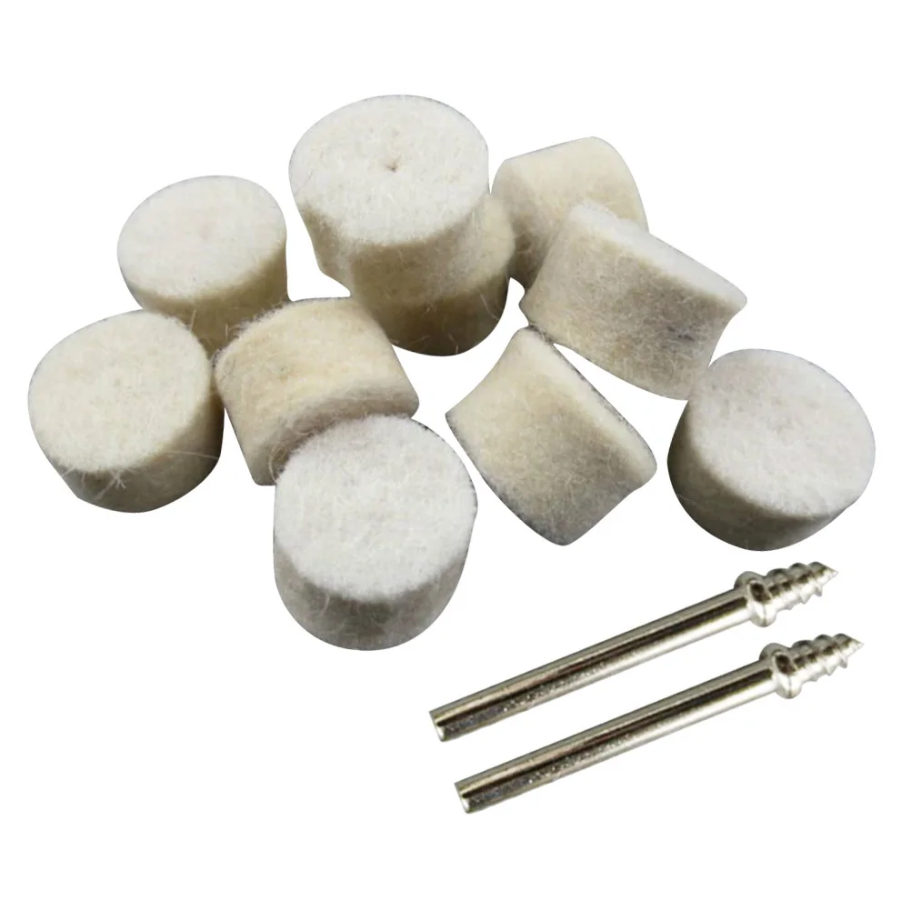 102 عجلات تلميع الصوف مجموعة التلميع 2 مقابض لمسة نهائية ناعمة لمعدات التجميل والمجوهرات الفولاذ المقاوم للصدأ والزجاج الميكانيكية