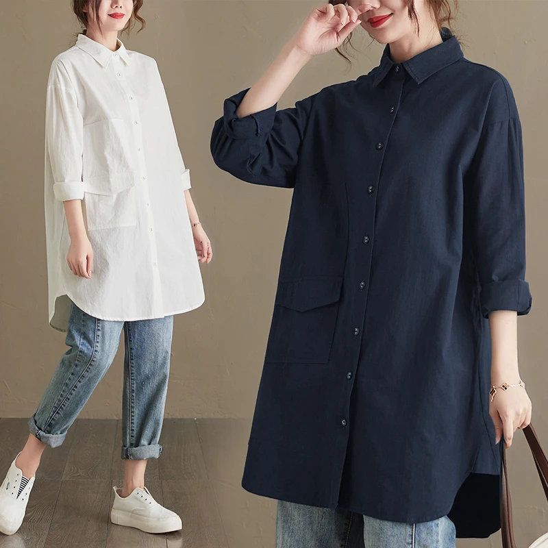 

Весенне-осенний свободный длинный све, хлопок irt, большие размеры, утягивающий длинный однотонный женский повседневный костюм Faion Sle