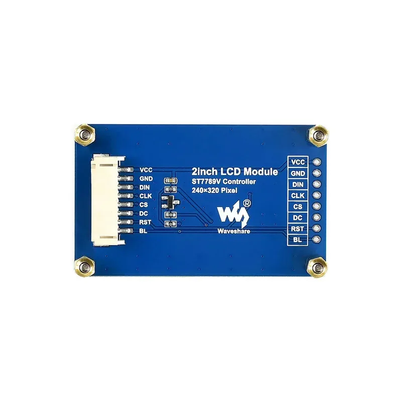 Waveshare Tela IPS de 2 polegadas 240 × 320 Interface SPI Módulo de exibição LCD de 2 polegadas para Arduino / STM32 / Raspberry Pi / VisionFive2