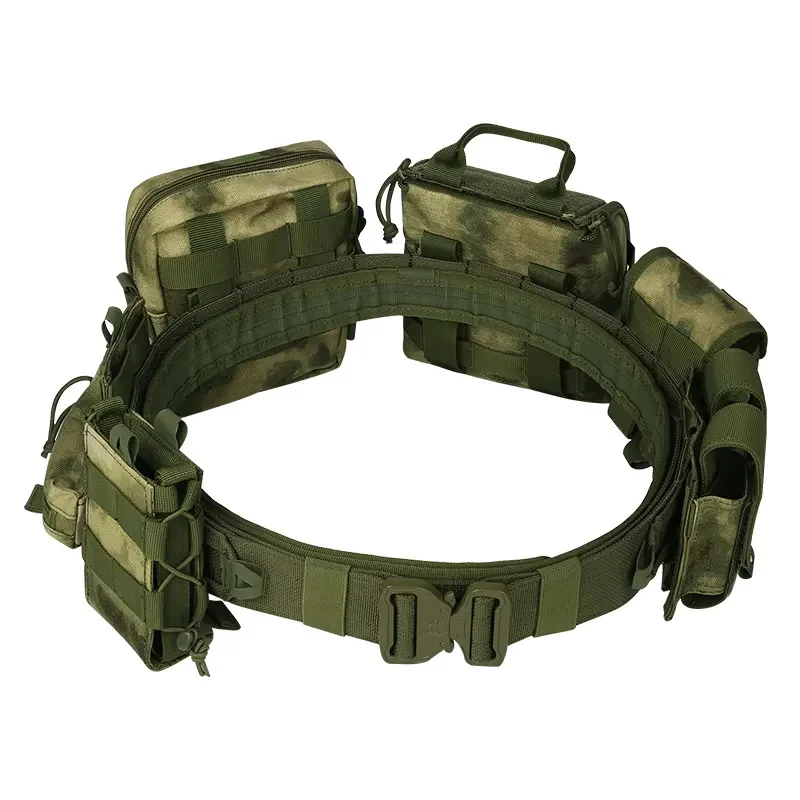 Yakeda Tactical Waist Bag 8 in 1 ATFG MOX Camouflage Molle Combat Belt With Pouches