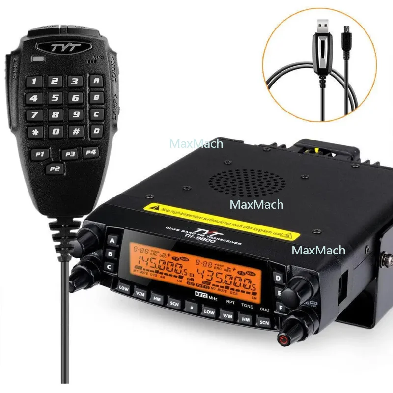 TYT TYT TH-9800 PLUS QUAD BAND rádio móvel 50W REPETOR DE BANDA REMOTO walkie talkie Rádio de carro HAM Rádio móvel