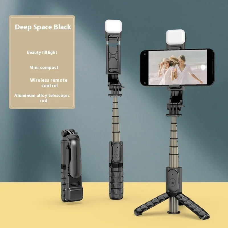 Phone Selfie Stick Cellphone Tripod with Extension Rod Bluetooth Remote Control for Android IOS Smartphone Shoot Vlog