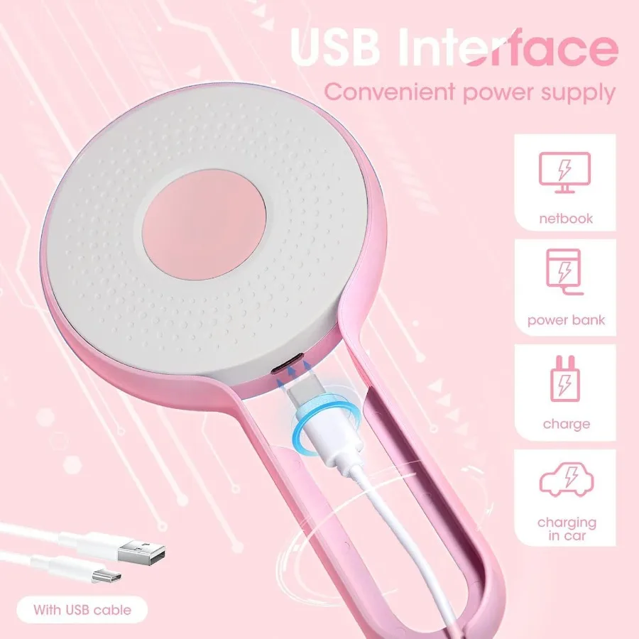 12개 LED가 있는 휴대용 UV 네일 램프, 젤 네일 및 젤 폴리쉬 빠른 경화용, 가정용 휴대용 네일 드라이어, 빠른 건조