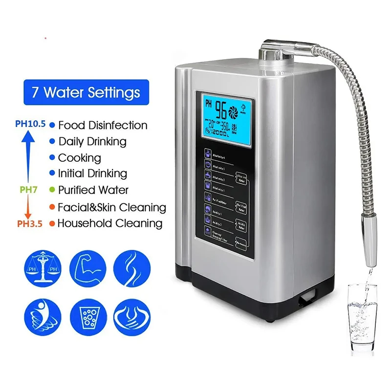 Hydrogen Alkaline Water Ionizer kangen machine with Japan Technology 5/7 plates