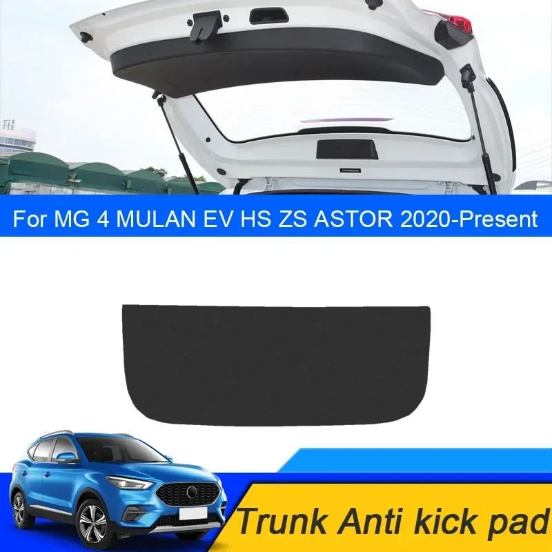 For MG 4 MULAN EV HS ZS ASTOR 2020-2025 Car PU Leather Mat Anti-kick Cushion Trunk Weather Dustproof Protection Tailgate Sticker