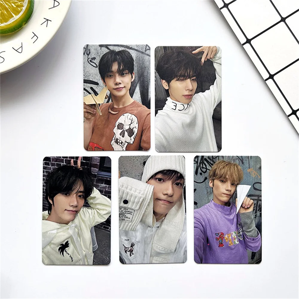 Kpop Idols Yeonjun Soobin Photocard 5pcs/Set Double Sides Printing Korean Style LOMO Card Beomgyu HueNingKai Fan Collection Gift