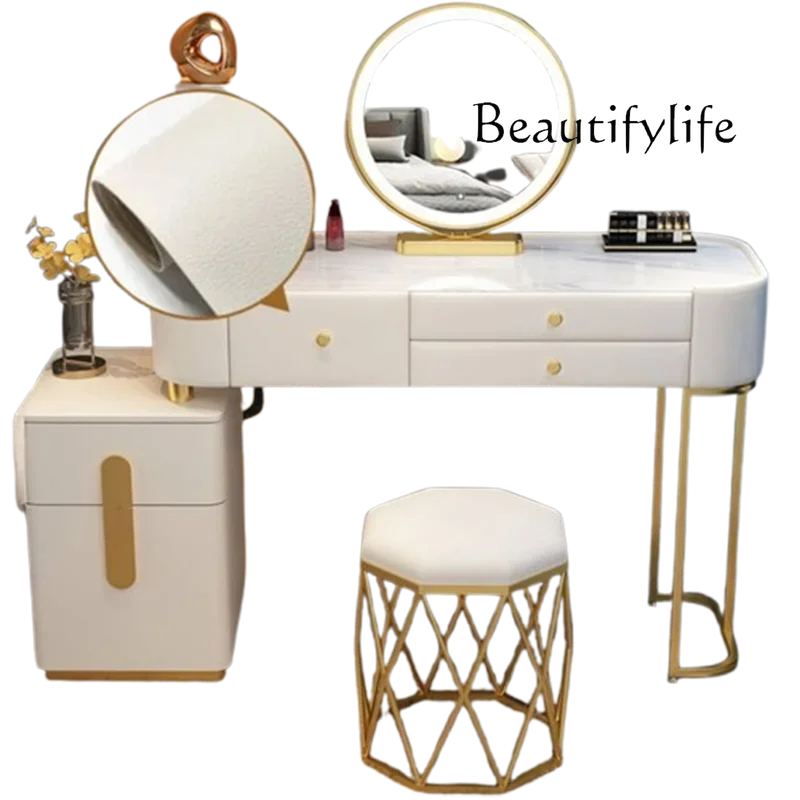 

Y Bedroom Makeup Organizer Dresser Storage Drawer Modern Luxury Mirrors Dressers Lounge Nordic Wood Mesa De Maquillaje Furniture