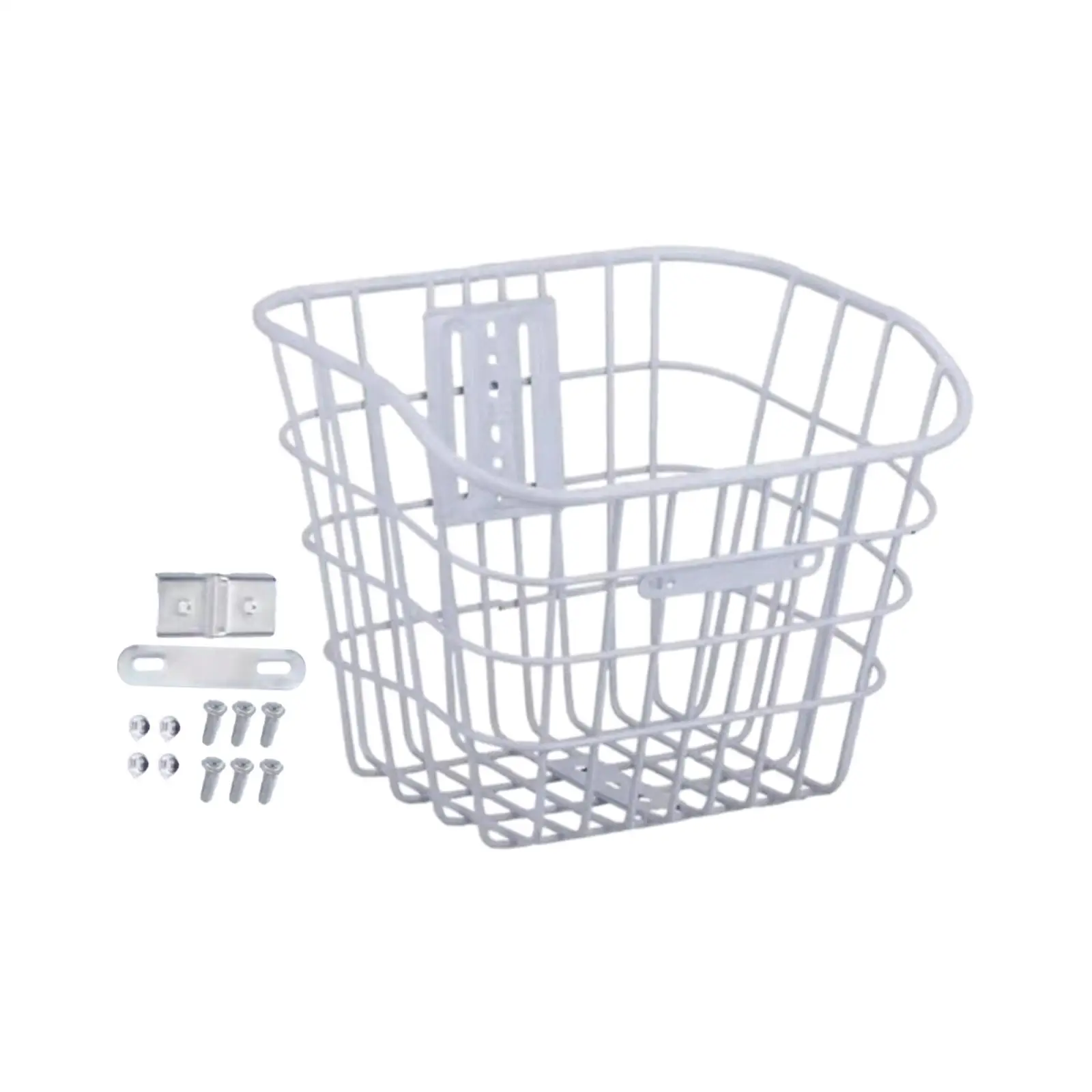 Large Bike Basket Front Rack for Mountain Bike Folding Bicycle Metal Wire Cargo Holder Sturdy Dog Carrier for Cycling