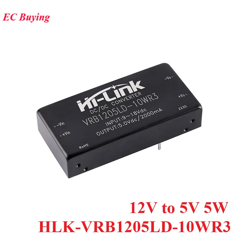 10W DC DC 12V to 5V 2000mA HLK-10D1205B HLK-VRB1205LD-10WR3 DC-DC Isolated Non Regulated Converter Power Supply Module