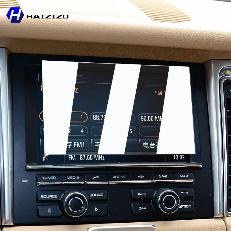 لبورشه ماكان 2014 الزجاج المقسى سيارة الملاحة واقي للشاشة فيلم لوحة القيادة رصد شاشة طبقة رقيقة واقية الملحقات #1