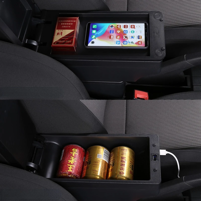 Livingfun For 2019 Peugeot 208 armrest box special logo PEUGEOT new 208 armrest modified accessories