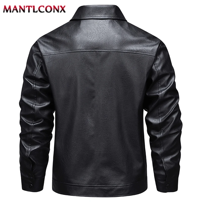Motorcycle Faux Leather Jacket Men Windbreak Fashion Quality Men's Leather Jacket Autumn Winter PU Leather Coat Man Outerwear