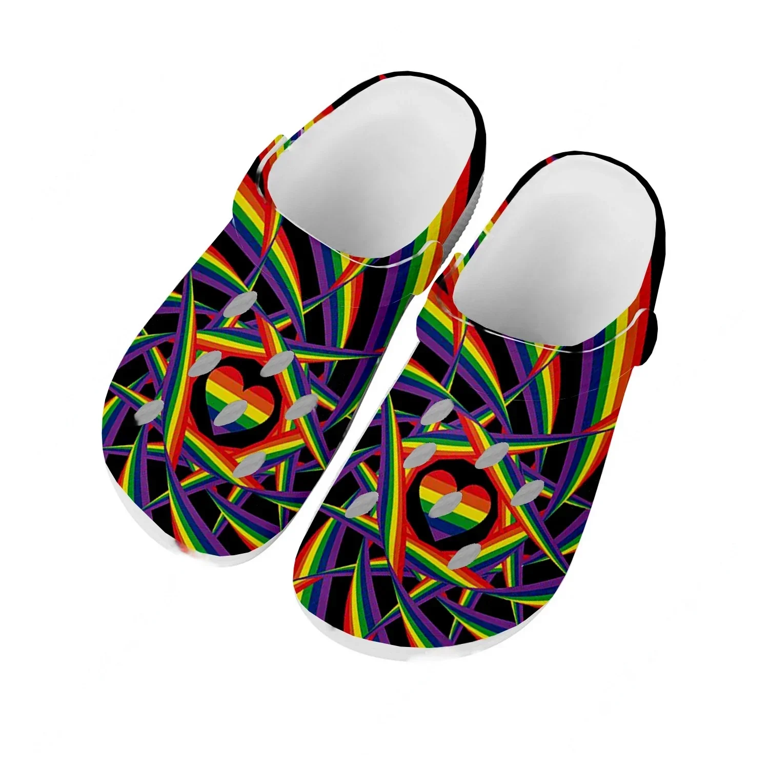 

Сандалии для Гей-прайда: модные, дышащие, удобные пляжные шлепанцы для мужчин, женщин и подростков, высококачественные, для сада, на заказ