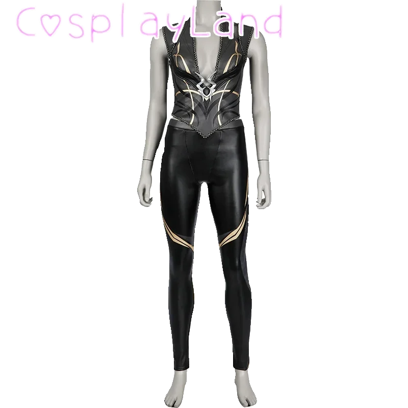 Black Shadowheart Cosplay Costume Sexy Female Suit Baldur Suit Gate 3 Shadowheart Vest Pants Full Set Halloween Carnival Costume