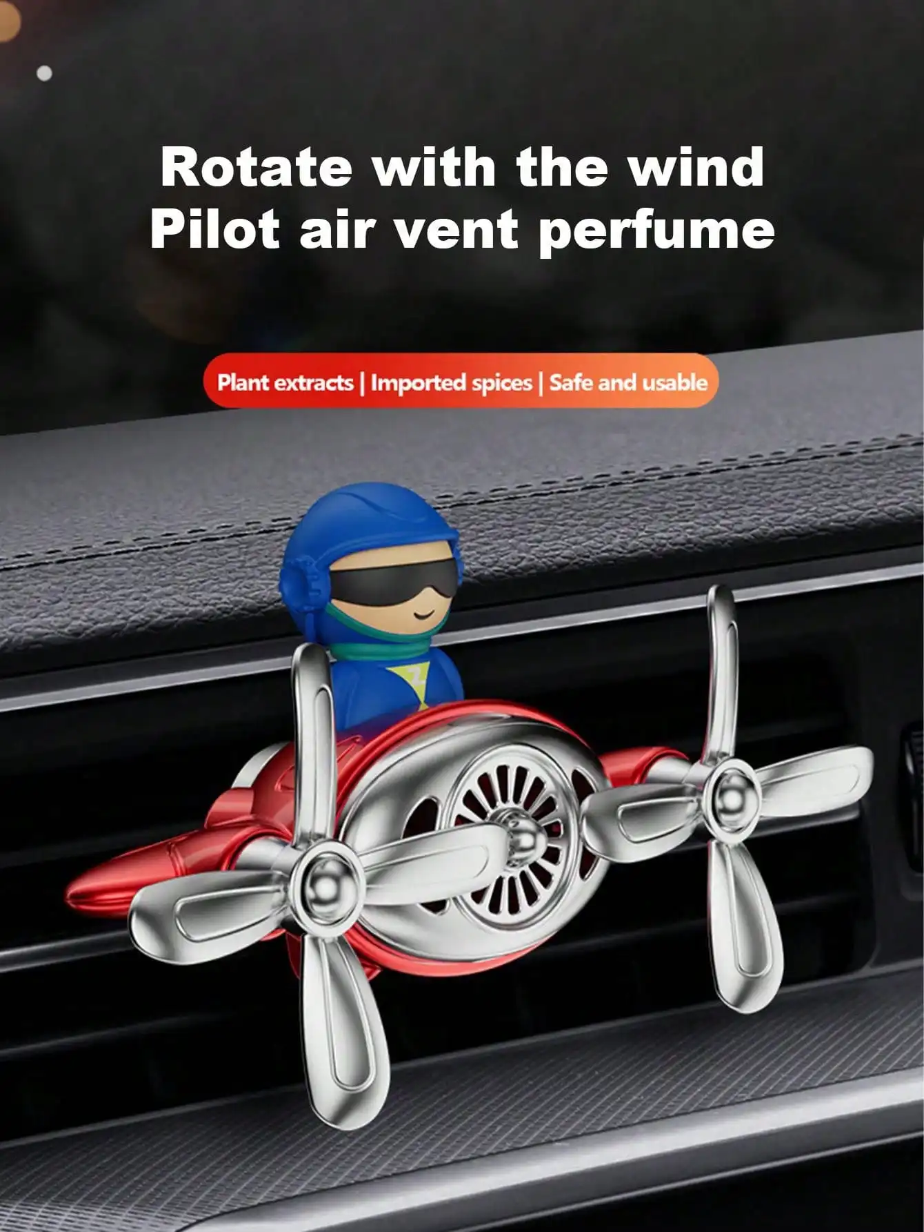 1Pc Car Air Vent Rotatable Airplane Car Perfume Ornament, Car Accessories Car Perfume