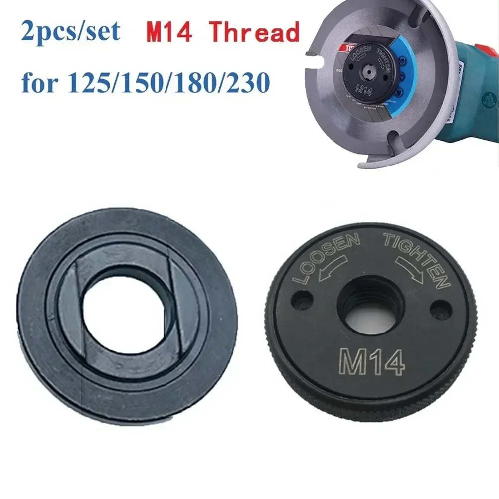 2pc Quick-release Clamping Nut Angle Grinder Flange Nut Flex 115 125 180 230 Self-locking Pressure Plate Cut-Off Wheels