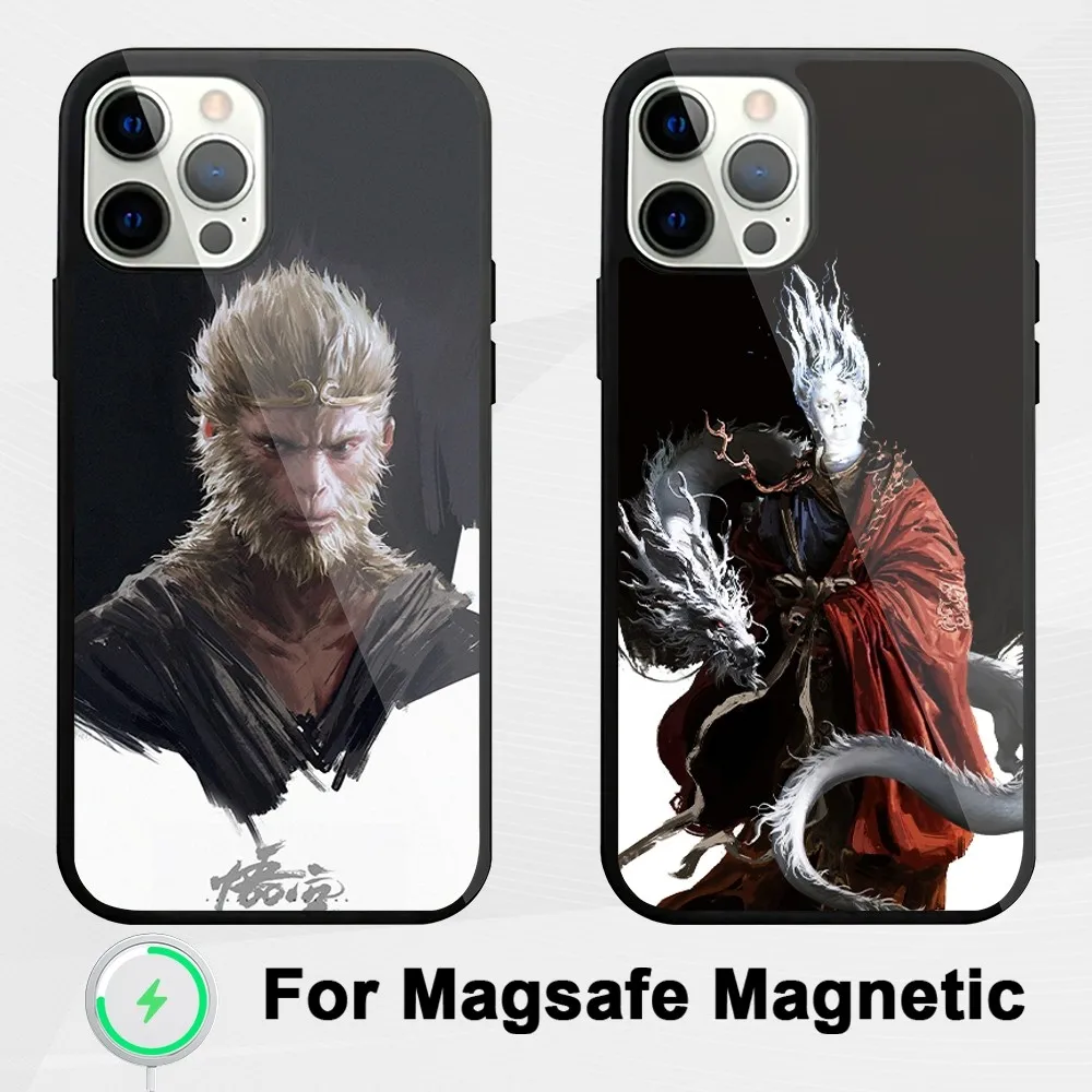 Hot Game Black Myth Wukong Cool Phone Case For iphone Pro 11 Max 13 Plus 12 14 Mini 15 Magsafe Magnetic Wireless Charging Shell