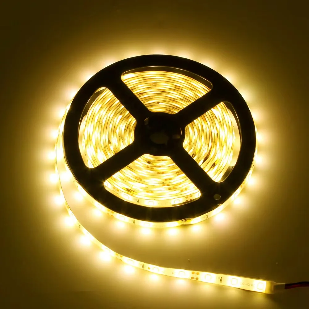 

New 5meter/pack LED Strip Light Garland Gaskets 5m SMD 2835 Flexible DC 12V Diode Tape Wire Christmas Lamp 300LEDs