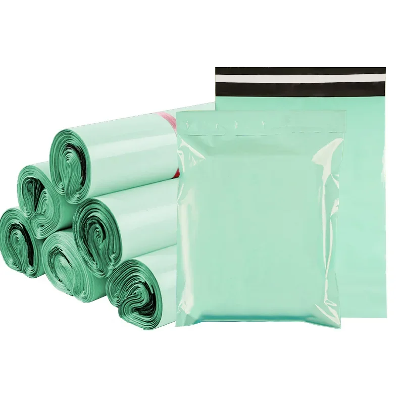 Poly Mailers Green 50 Pack Shipping Bags Strong Mailing Envelopes Postal Waterproof Small Business for Clothes Courier Bag