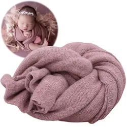 Newborn Photography Props Wrap Newborn Photoshoot Props Boys Girls Posing Backgroud Stretch Knit Blanket for Baby Photo