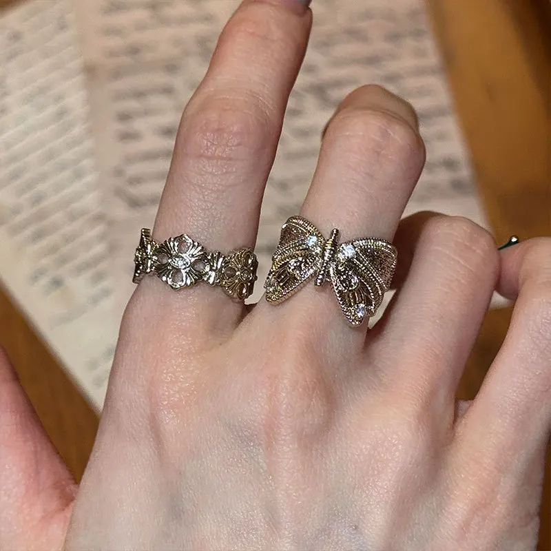 

Элегантное кольцо с цветком ириса и кружевом для женщин: модное, универсальное, изысканное, подчеркивающее индивидуальность, ювелирное украшение