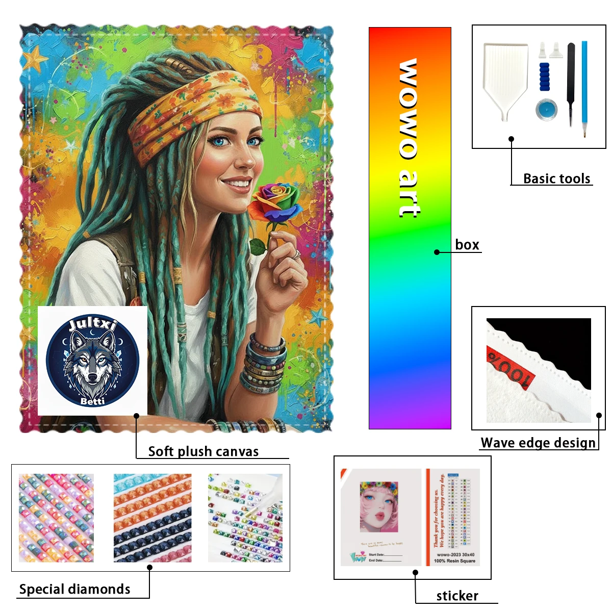 

【Betti_ Diamond Art】Кристалл Rose Girl AB Горный хрусталь FD Горный хрусталь Идеальный алмаз из смолы