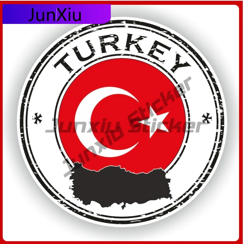

Turkey Seal Round Flag Stylish Exterior Vehicle Accent Used Across Cars Motorcycles And Scooters
