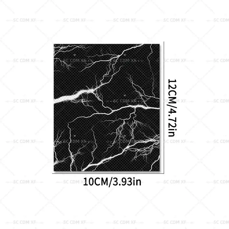 1Pair 2D Flat Lightning Handlebar Vinyl Sticker, Waterproof Decal for Motorcycle Scooter Decor, Holiday Gift