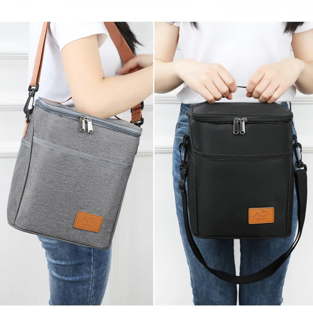 Thermal Lunch Box Bag Oxford Cloth Insulated Cooler Tote Waterproof Food Container For Office Students Outdoor Camping Picnic
