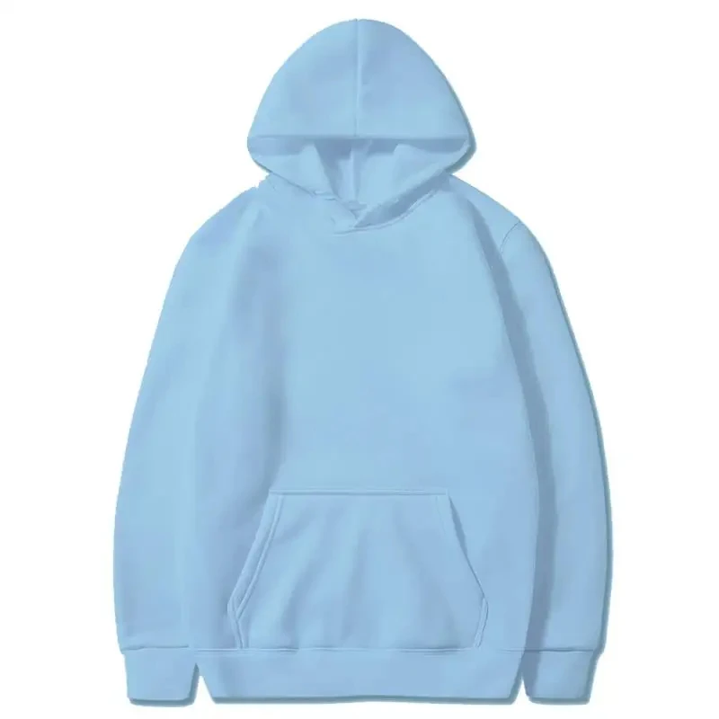 Men's and Women's Hooded Sweatshirts, Hip Hop Hooded, Monochrome, Fleece, Elasticity, Casual Pullover, Sportswear, New Fashion,