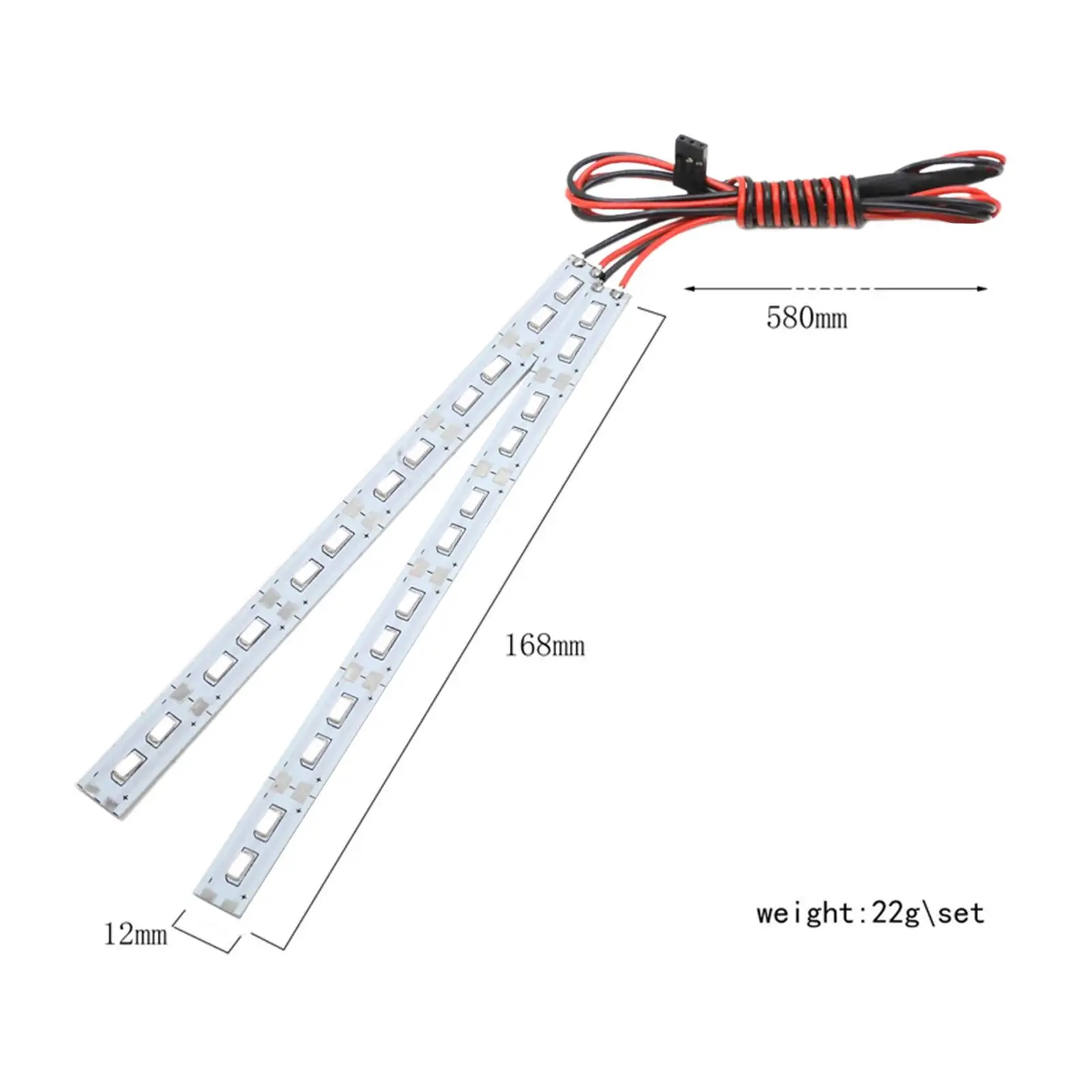 Alumínio Chassis Light para RC Car Model, Acessório DIY, fácil de instalar, 6V, 24 LEDs, LED Strip, Peças de reposição, 1/10, 1/8