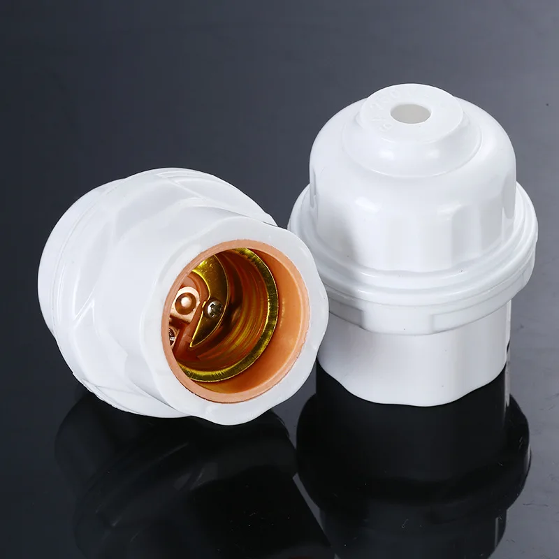 

20 шт. E27 патрон для лампы подвесной резьбовой цоколь для лампы бытовой с бакелитовым внутренним вкладышем подвесной светильник аксессуар