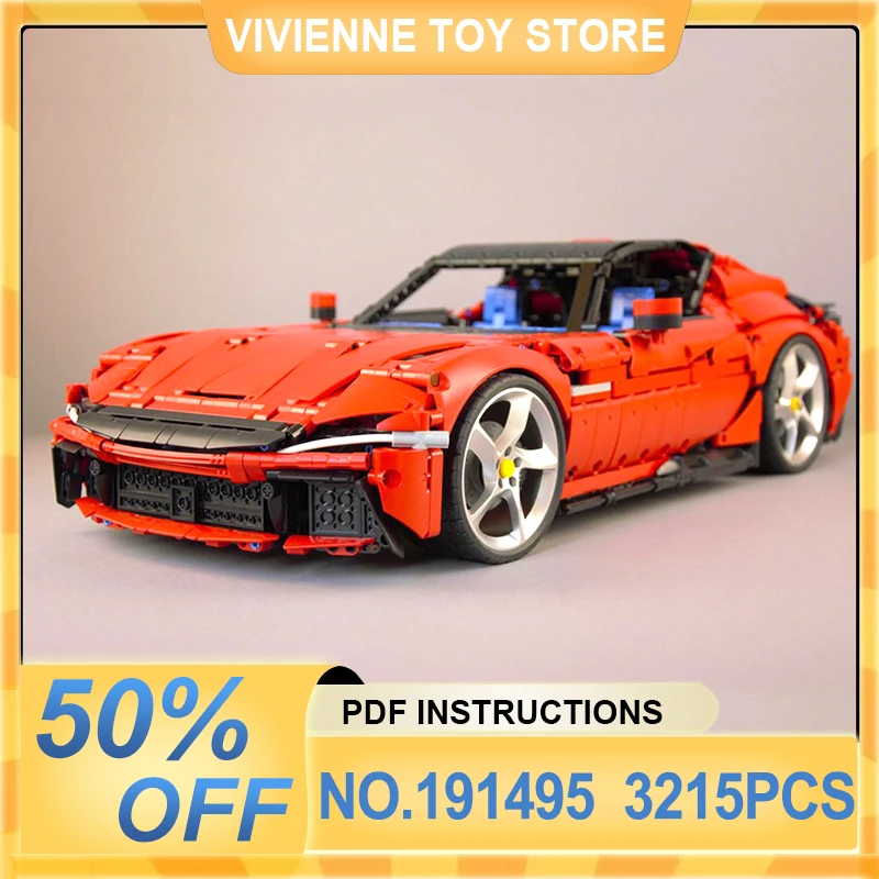 

New MOC-191495 High-Tech F40 SP3 Super Sports Car Hypercar Model Ferraried Building Blocks Puzzle Children Toys Birthday Gifts