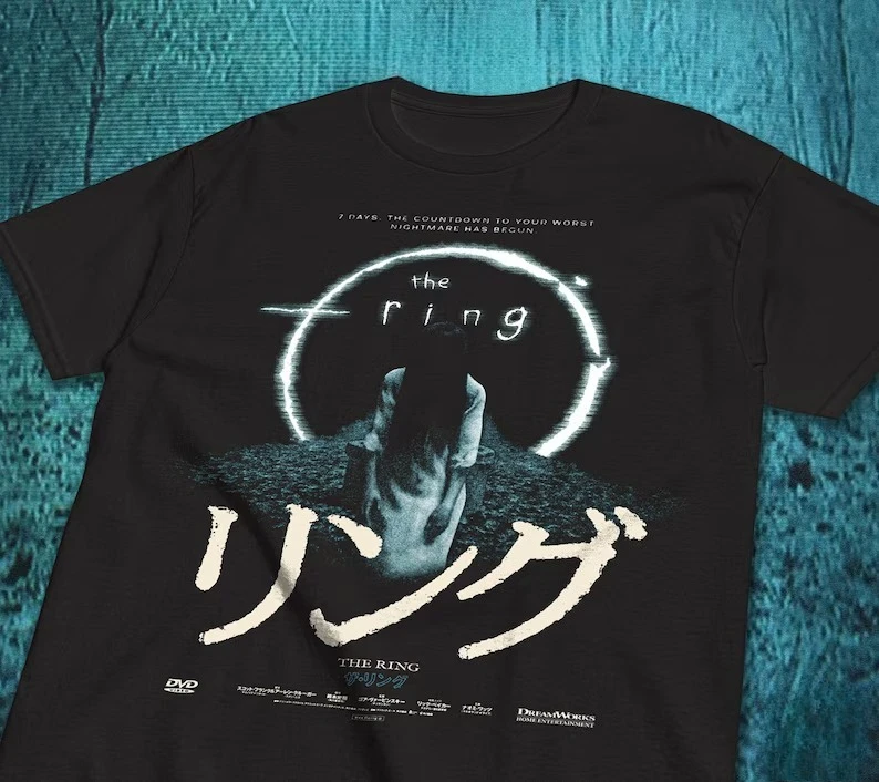 The Ring Print T-shirt Oversized Unisex Streetwear Trendy Cotton Fashion Street Casual Fashion Street hot product Couples soft