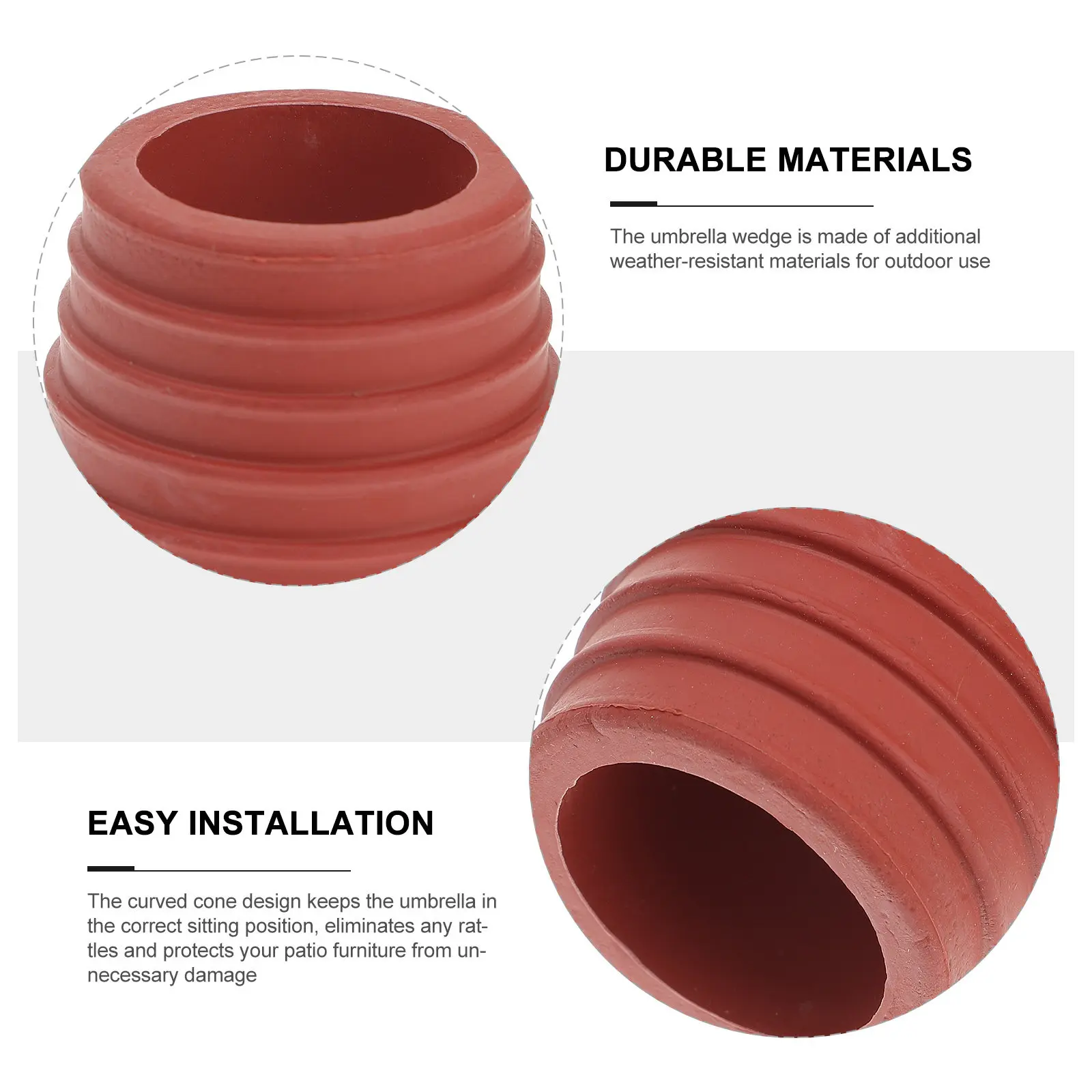 Umbrella Wedge Plug for Outdoor Table Hole Premium Rubber Cone Wedge Spacer Reduces Friction Wind Resistant Non Slip Patio