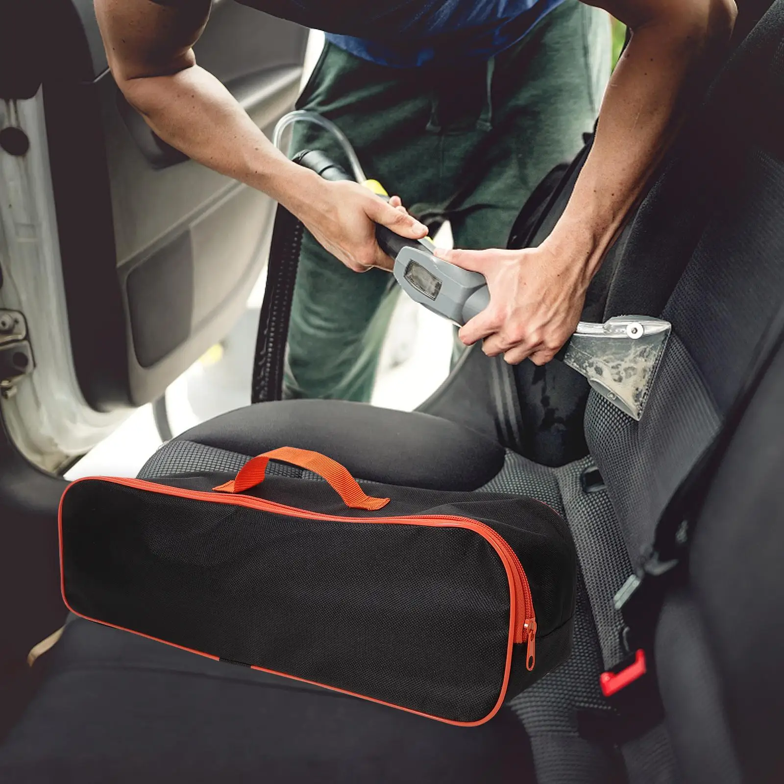 Large Vacuum Oxford Cloth ganiser Pouch Black Wear Resistant Detailed Craftsmanship Portable H Suitable Car Household Storage