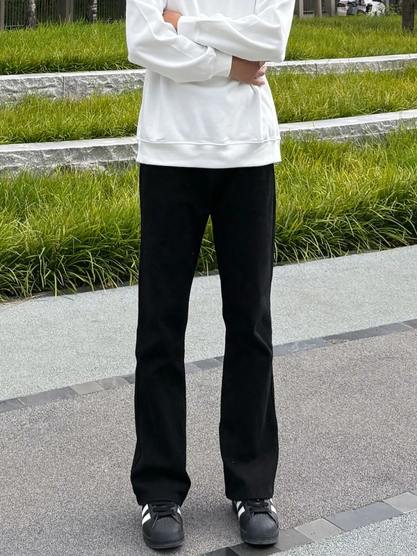 

Мужские джинсы Bla Knife в американском стиле High Street: прямые, зауженные, с высокой талией, слегка расклешенные, повседневные, для фитнеса