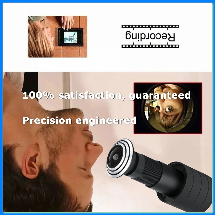 Tuya Wifi Door Eye Camera Mini Peephole Door WifI IP Camera 1.6MM Wide Angle FishEye Audio Build-in Speaker EU Plug-A23R